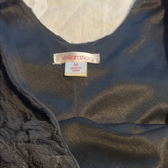 Xhilaration Black Lace Overlay Tank Dress - Picture 3 of 8